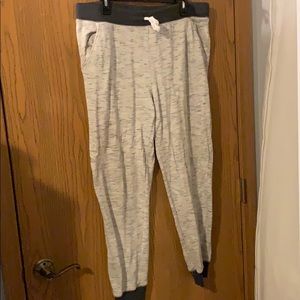 White and grey XL joggers